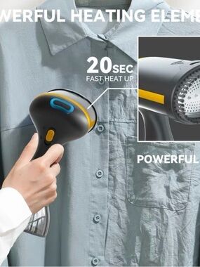 1100W Handheld Hanging Ironing Machine with 20s Fast Heating w Cleaning brush